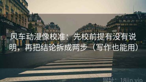 风车动漫像校准：先校前提有没有说明，再把结论拆成两步（写作也能用）