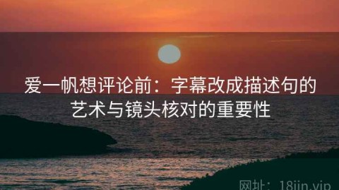 爱一帆想评论前：字幕改成描述句的艺术与镜头核对的重要性