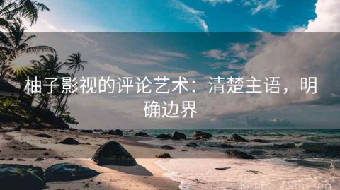 柚子影视的评论艺术：清楚主语，明确边界