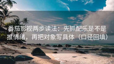 番茄影视两步读法：先抓配乐是不是推情绪，再把对象写具体（口径回填）