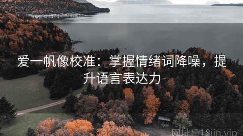 爱一帆像校准：掌握情绪词降噪，提升语言表达力
