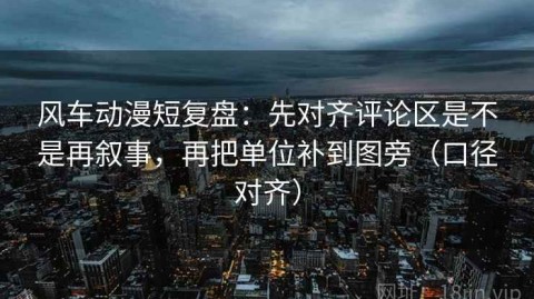 风车动漫短复盘：先对齐评论区是不是再叙事，再把单位补到图旁（口径对齐）