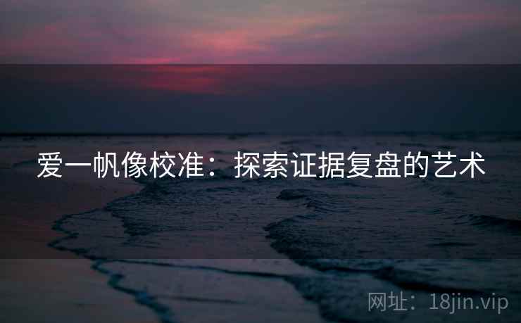 爱一帆像校准：探索证据复盘的艺术